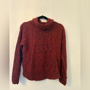 North River Women’s Knit Top-Cowl Neck Beautiful Pattern- Sz Small